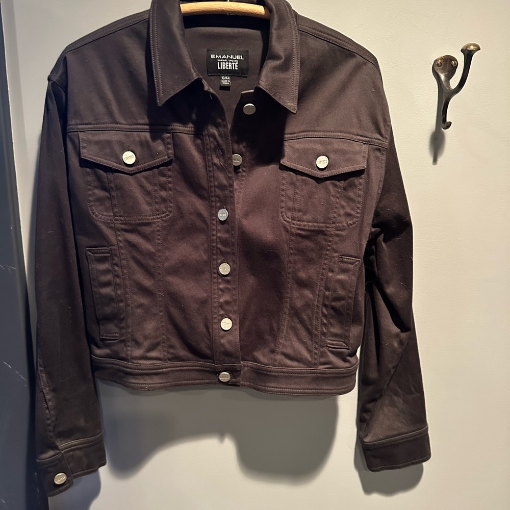 Emanuel Ungaro Black Jean Jacket nwot